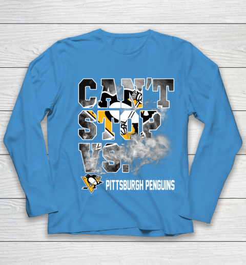 NHL Pittsburgh Penguins Hockey Can't Stop Vs Youth Long Sleeve 5