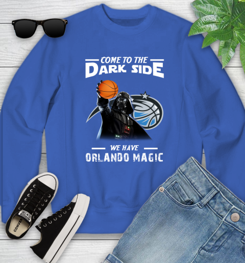 NBA Come To The Dark Side We Have Orlando Magic Star Wars Darth Vader Basketball Youth Sweatshirt 7