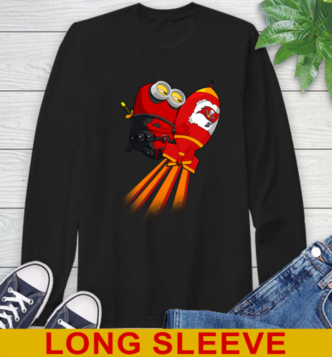 NFL Football Tampa Bay Buccaneers Deadpool Minion Marvel Shirt Long Sleeve T-Shirt