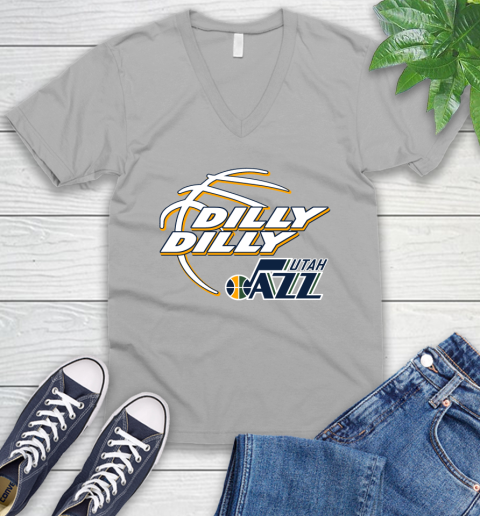 NBA Utah Jazz Dilly Dilly Basketball Sports V-Neck T-Shirt 4