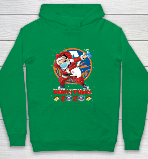 New York Islanders Funny Santa Claus Dabbing Christmas 2020 NHL Youth Hoodie 4