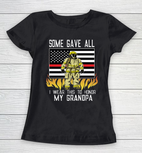 Thin Red Line Firefighter Grandpa Firemen Women's T-Shirt