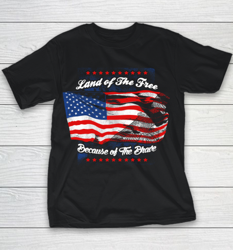 Veteran Shirt Land Of The Free Youth T-Shirt