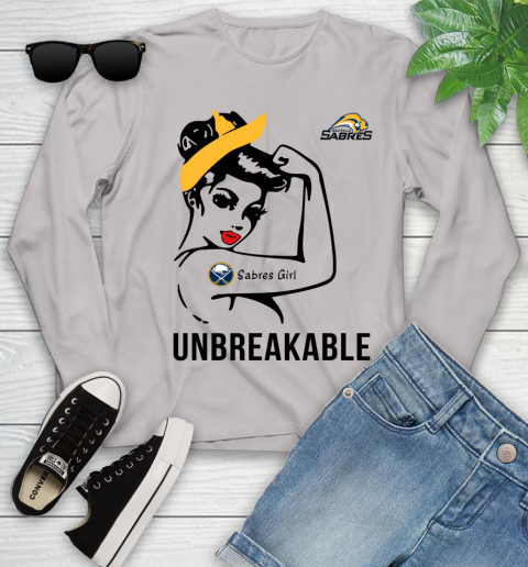 NHL Buffalo Sabres Girl Unbreakable Hockey Sports Youth Long Sleeve 9