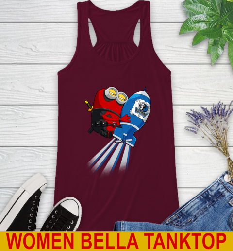 NBA Basketball Dallas Mavericks Deadpool Minion Marvel Shirt Racerback Tank 2