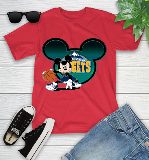 NBA Denver Nuggets Mickey Mouse Disney Basketball Youth T-Shirt 22