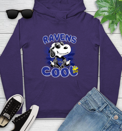 NFL Football Baltimore Ravens Cool Snoopy Shirt Youth Hoodie 5