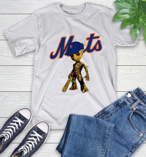 MLB New York Mets Groot Guardians Of The Galaxy Baseball T-Shirt 12