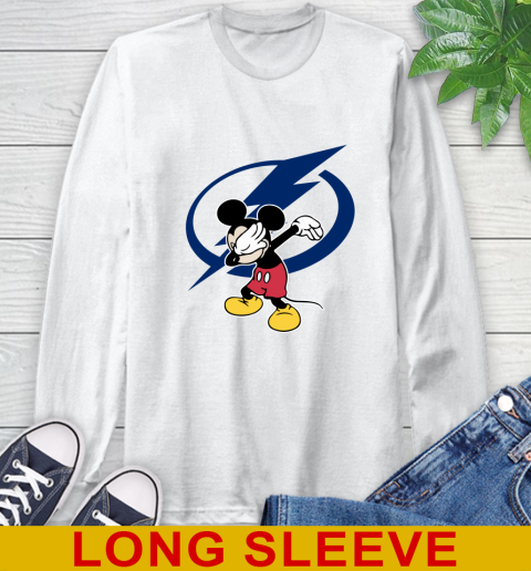Tampa Bay Lightning NHL Hockey Dabbing Mickey Disney Sports Long Sleeve T-Shirt