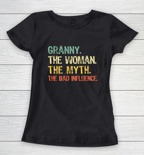Granny The Woman Myth The Bad Influence Retro Gift Christmas Women's T-Shirt