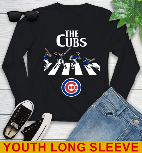 MLB Baseball Chicago Cubs The Beatles Rock Band Shirt Youth Long Sleeve