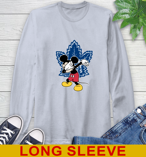 Toronto Maple Leafs NHL Hockey Dabbing Mickey Disney Sports Long Sleeve T-Shirt 6
