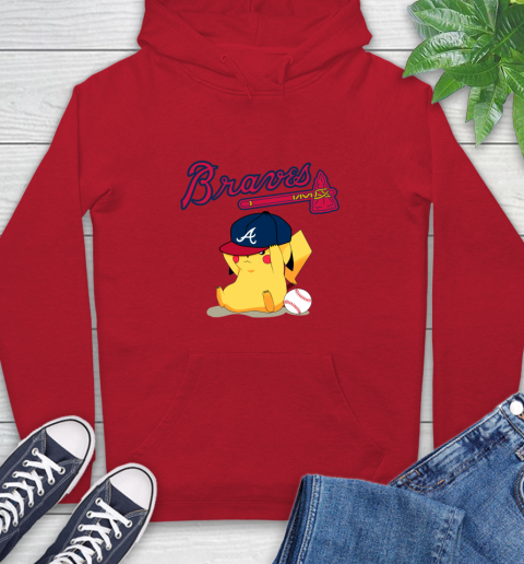 MLB Pikachu Baseball Sports Atlanta Braves Hoodie 11 MLB Pikachu Baseball Sports Atlanta Braves Hoodie - Image 11