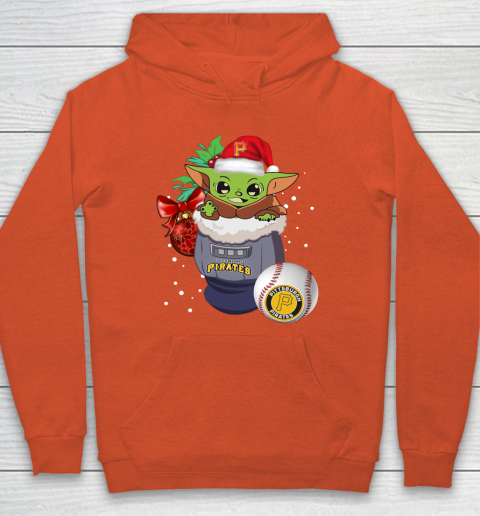 Pittsburgh Pirates Christmas Baby Yoda Star Wars Funny Happy MLB Hoodie 5