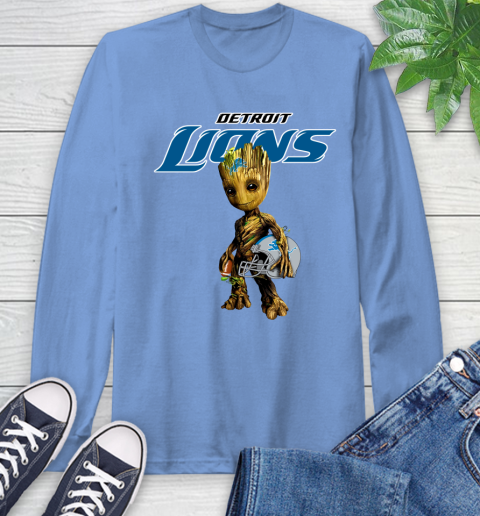Detroit Lions NFL Football Groot Marvel Guardians Of The Galaxy Long Sleeve T-Shirt 11