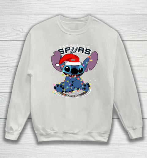 San Antonio Spurs NBA noel stitch Basketball Christmas Sweatshirt 8