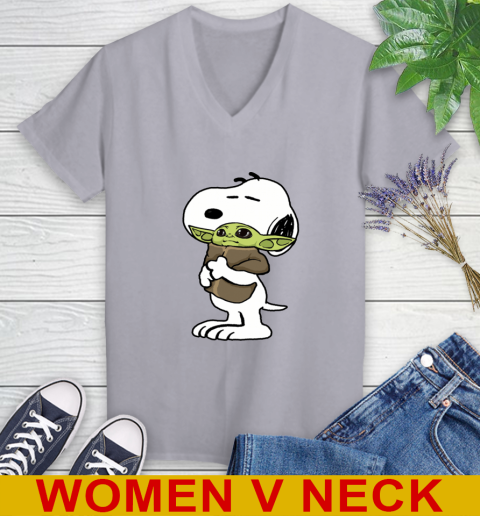 Snoopy Hugging Baby Yoda Shirt 81