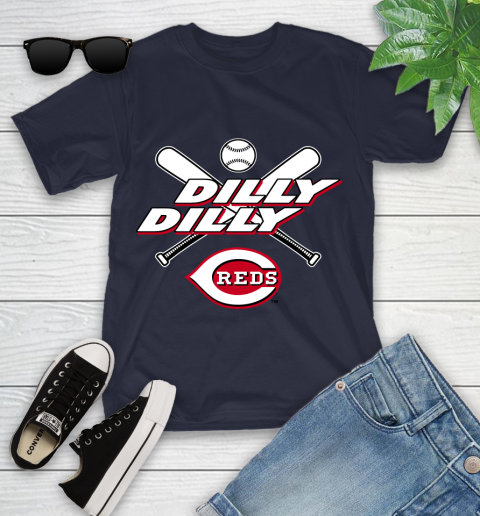MLB Cincinnati Reds Dilly Dilly Baseball Sports Youth T-Shirt 3