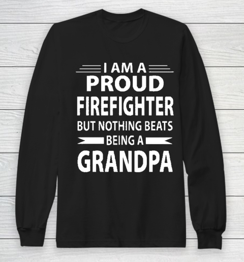 Grandpa Funny Gift Apparel  Firefighter Grandpa Long Sleeve T-Shirt