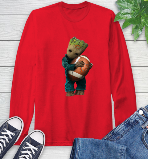 NFL Groot Guardians Of The Galaxy Football Sports Chicago Bears Long Sleeve T-Shirt 10