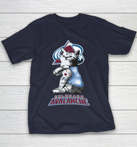 NHL My Cat Loves Colorado Avalanche Hockey Youth T-Shirt 2