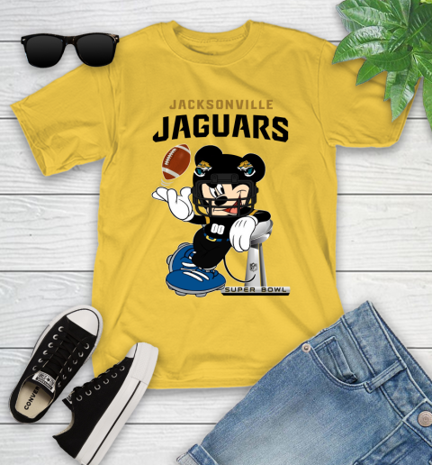 NFL Jacksonville Jaguars Mickey Mouse Disney Super Bowl Football T Shirt Youth T-Shirt 8