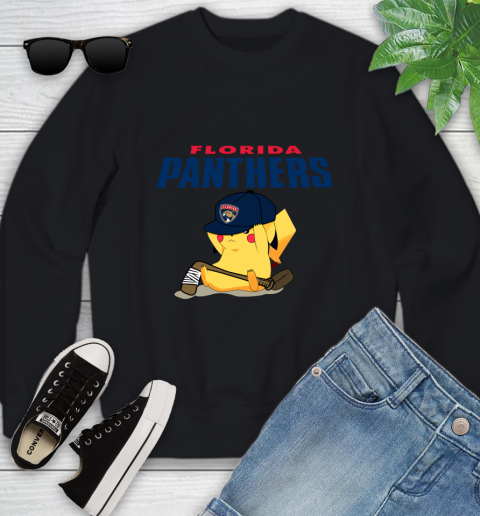 NHL Pikachu Hockey Sports Florida Panthers Youth Sweatshirt 2