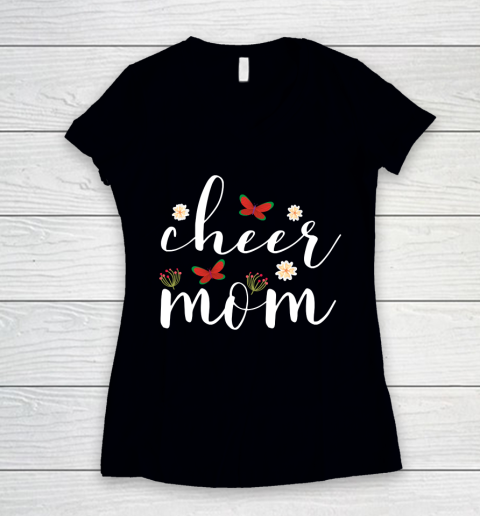 Mother's Day Funny Gift Ideas Apparel  cheer mom Gift T Shirt Women's V-Neck T-Shirt