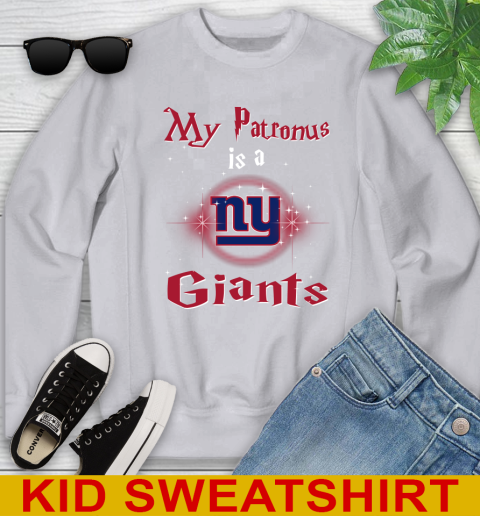 NFL Football Harry Potter My Patronus Is A New York Giants Youth Sweatshirt 3