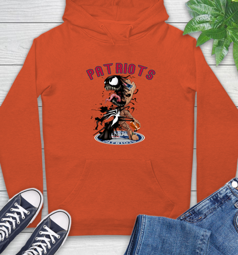 NFL New England Patriots Football Venom Groot Guardians Of The Galaxy Hoodie 5