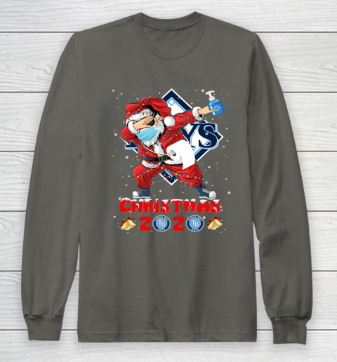 Tampa Bay Rays Funny Santa Claus Dabbing Christmas 2020 MLB Long Sleeve T-Shirt 5