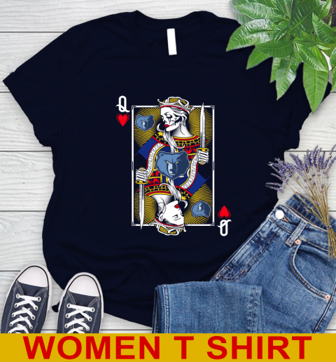 NBA Basketball Memphis Grizzlies The Queen Of Hearts Card Shirt Women's T-Shirt 2