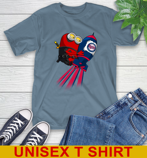 MLB Baseball Minnesota Twins Deadpool Minion Marvel Shirt T-Shirt 8