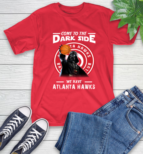NBA Come To The Dark Side We Have Atlanta Hawks Star Wars Darth Vader Basketball T-Shirt 11