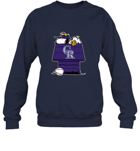 Colorado Rockies Snoopy And Woodstock Resting Together MLB Sweatshirt