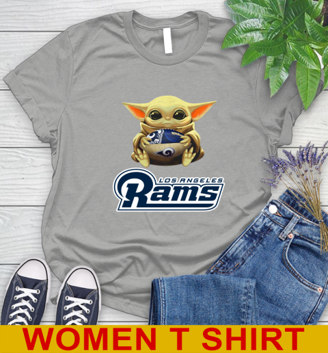 NFL Football Los Angeles Rams Baby Yoda Star Wars Shirt Women's T-Shirt 11