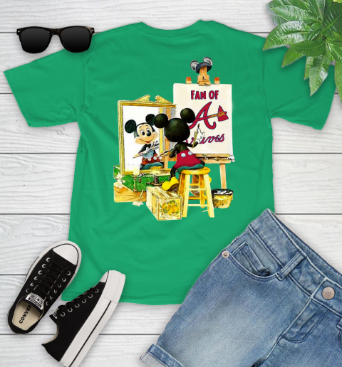 MLB Baseball Atlanta Braves Mickey Drawing Shirt 100