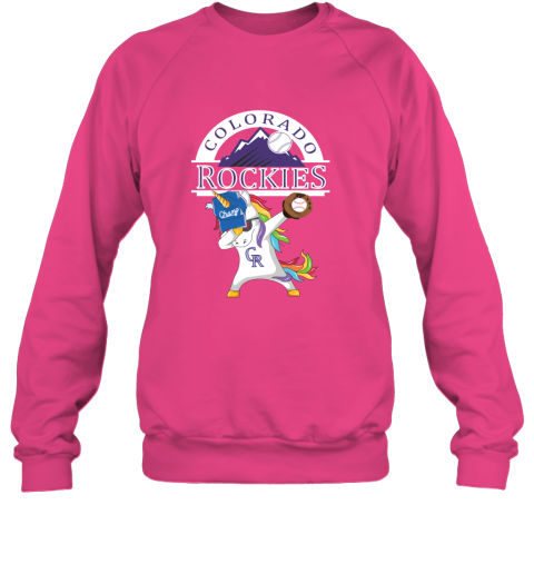 Hip Hop Dabbing Unicorn Flippin Love Colorado Rockies Sweatshirt