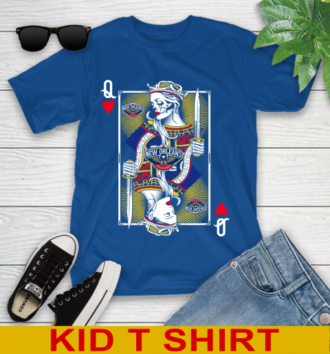 NBA Basketball New Orleans Pelicans The Queen Of Hearts Card Shirt Youth T-Shirt 10