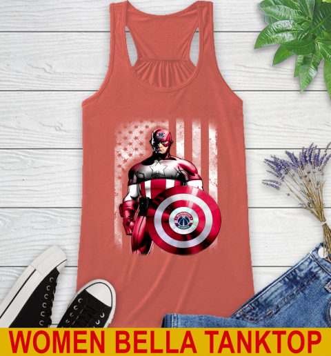 Washington Wizards NBA Basketball Captain America Marvel Avengers American Flag Shirt Racerback Tank 3
