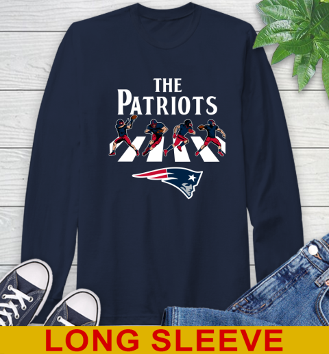 NFL Football New England Patriots The Beatles Rock Band Shirt Long Sleeve T-Shirt 3