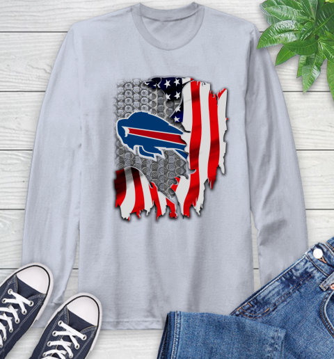 Buffalo Bills NFL Football American Flag Long Sleeve T-Shirt 6