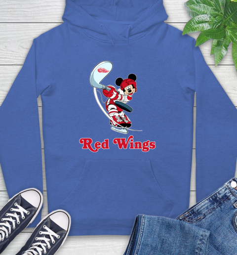 NHL Hockey Detroit Red Wings Cheerful Mickey Mouse Shirt Hoodie 9