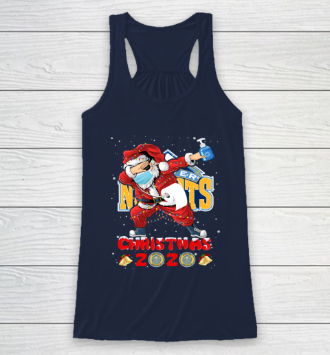 Denver Nuggets Funny Santa Claus Dabbing Christmas 2020 NBA Racerback Tank 8