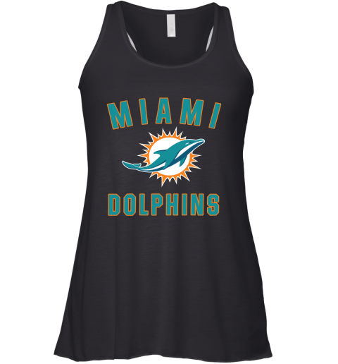 Miami Dolphins NFL Pro Line by Fanatics Branded Aqua Vintage Victory Racerback Tank