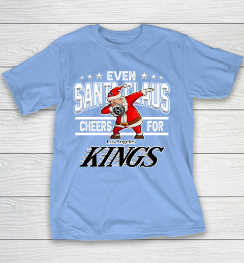 Los Angeles Kings Even Santa Claus Cheers For Christmas NHL Youth T-Shirt 8