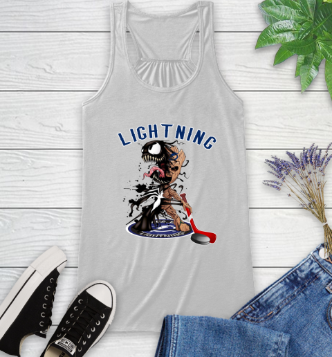 NHL Tampa Bay Lightning Hockey Venom Groot Guardians Of The Galaxy Racerback Tank