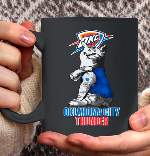 NBA Basketball My Cat Loves Oklahoma City Thunder Ceramic Mug 11oz 2