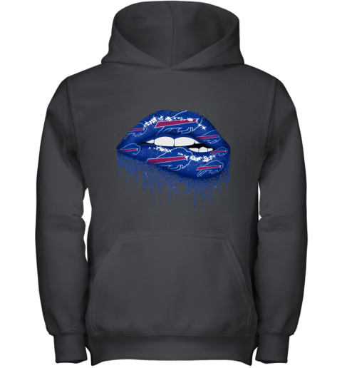 Biting Glossy Lips Sexy Buffalo Bills NFL Football Youth Hoodie