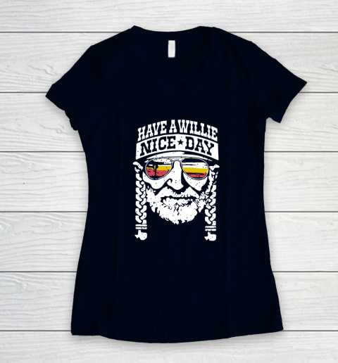 Have A Willie Nice Day Women's V-Neck T-Shirt 2